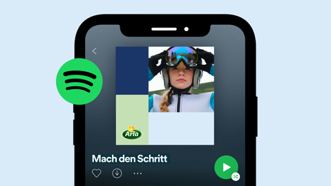 Spotify Playlist Vorschau auf einem Handy Display