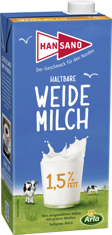 Haltbare Weidemilch 1,5% 1L