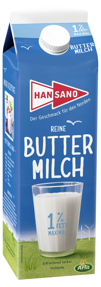 Frische Reine Buttermilch 1% 1L