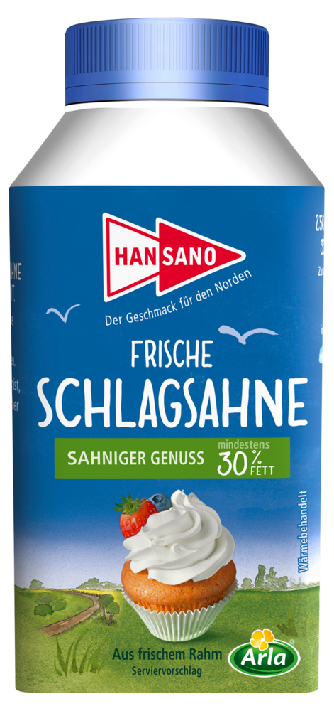Hansano Frische Schlagsahne 30% 250g